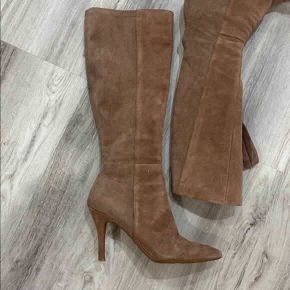Nine West suede leather Elegant Tan Knee-High Women's Boots size 9 - Picture 3 of 10